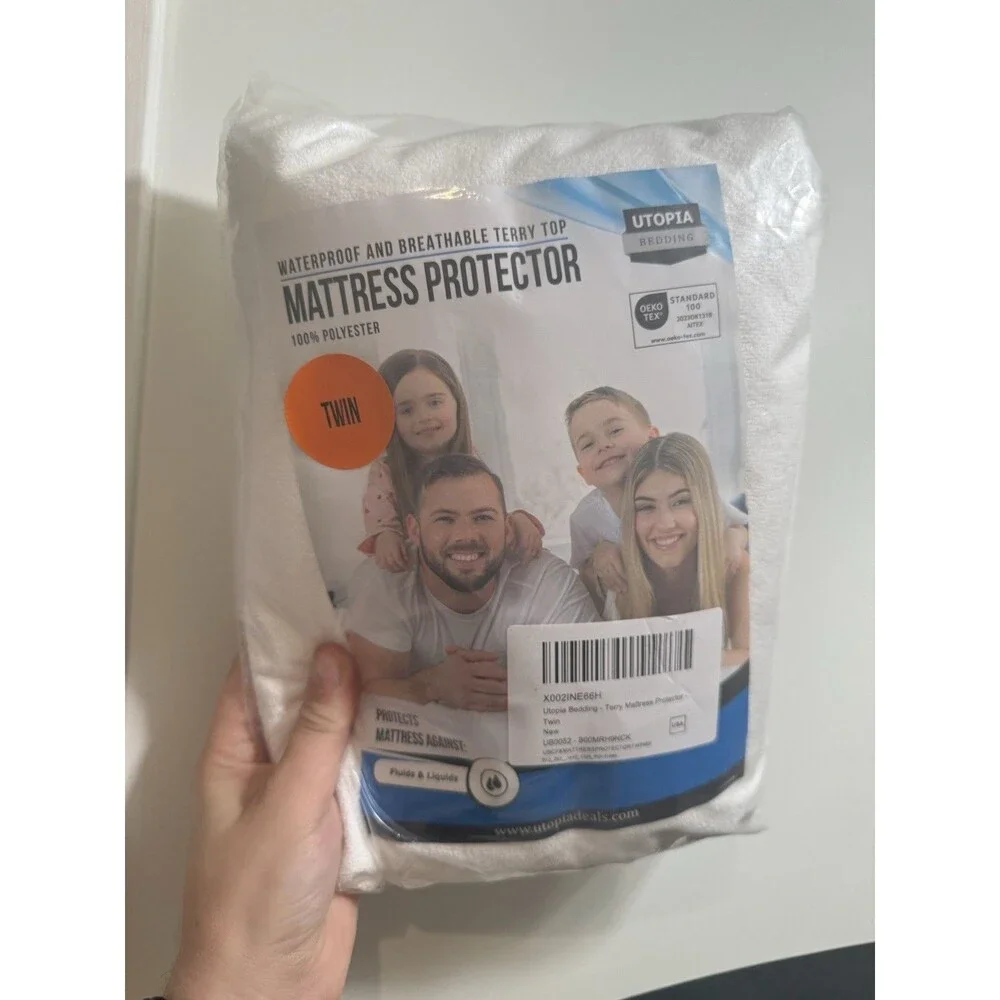 Waterproof Mattress Protector Twin Size, Premium Terry Mattress Cover 200 GSM, B